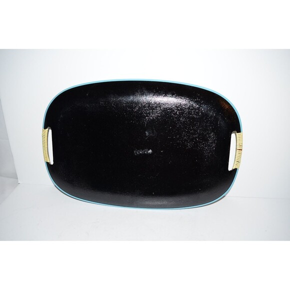 Vtg 1960's MCM Oval Serving Tray Made In Japan by Norleans with Flowers - Picture 5 of 7